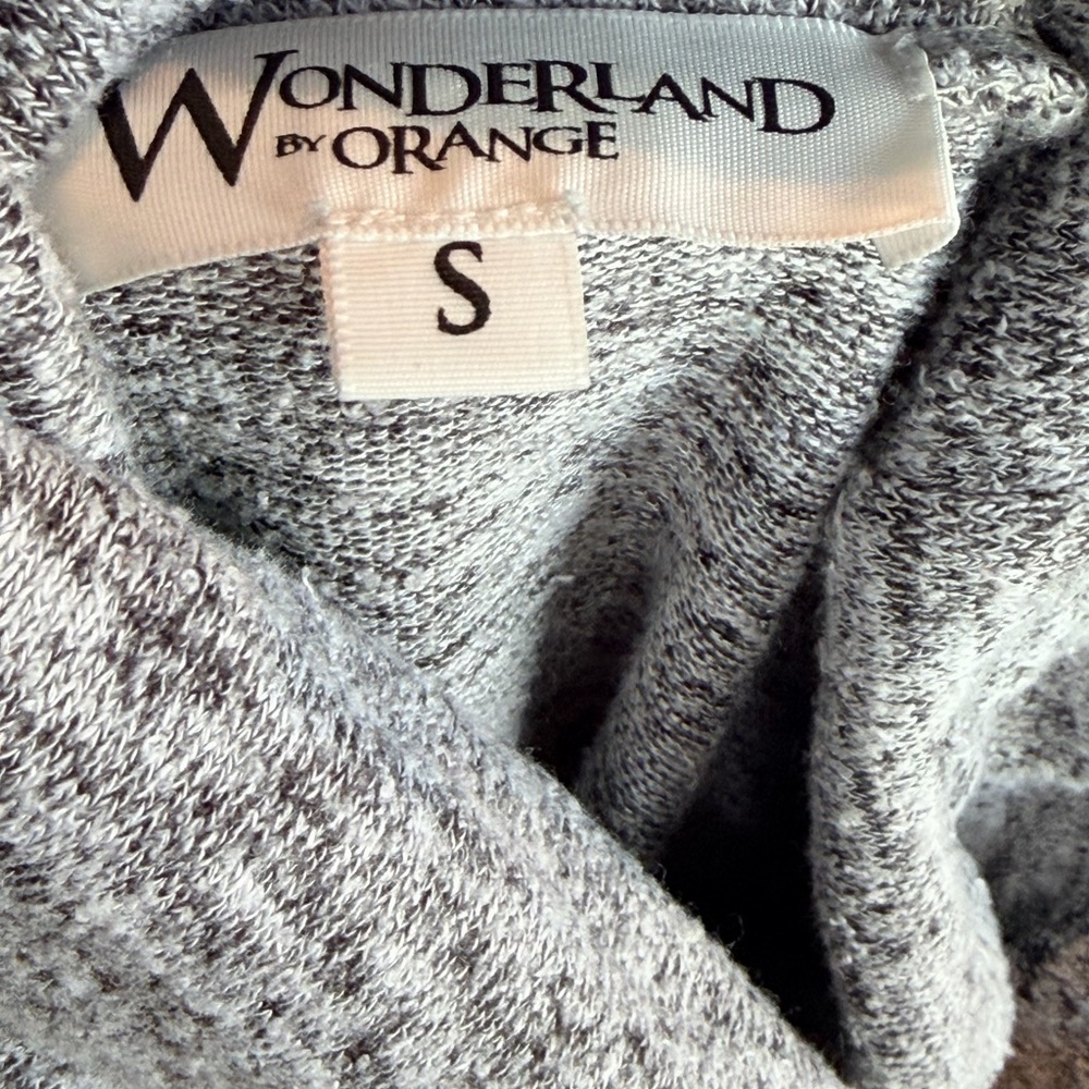 Cowl Neck Tunic Sweater Small Gray Asymmetrical Hem Cozy Knit - Picture 8 of 9